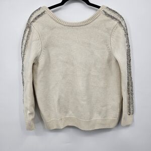 ba&sh Delhia Embellished Wool Cashmere Sweater Cream Size 1 (Small)‎